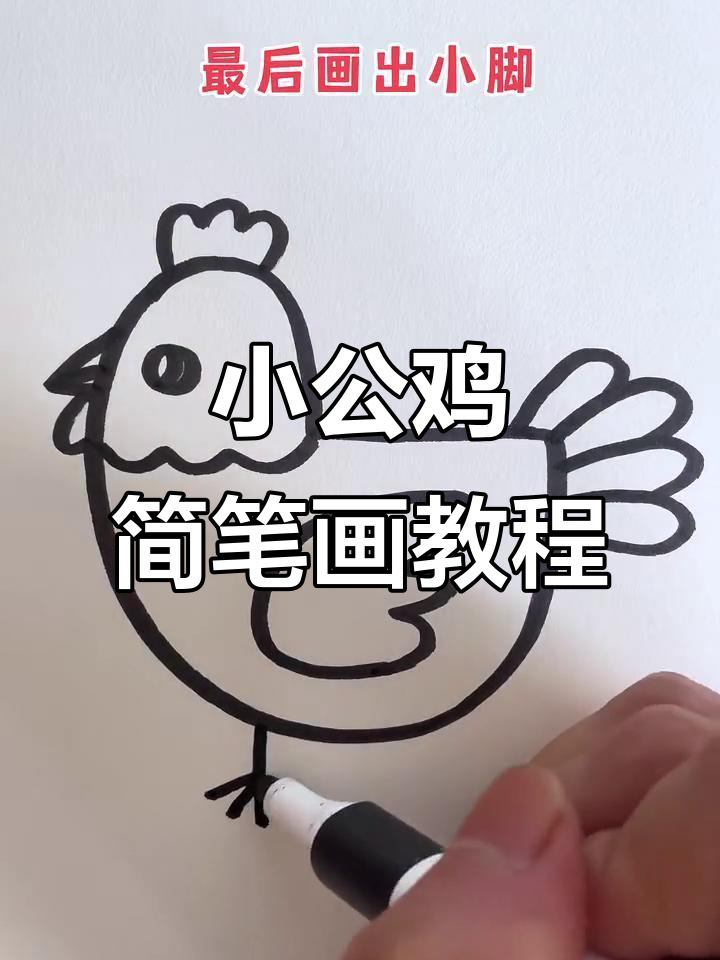 轻松学画小公鸡,步骤简单又有趣