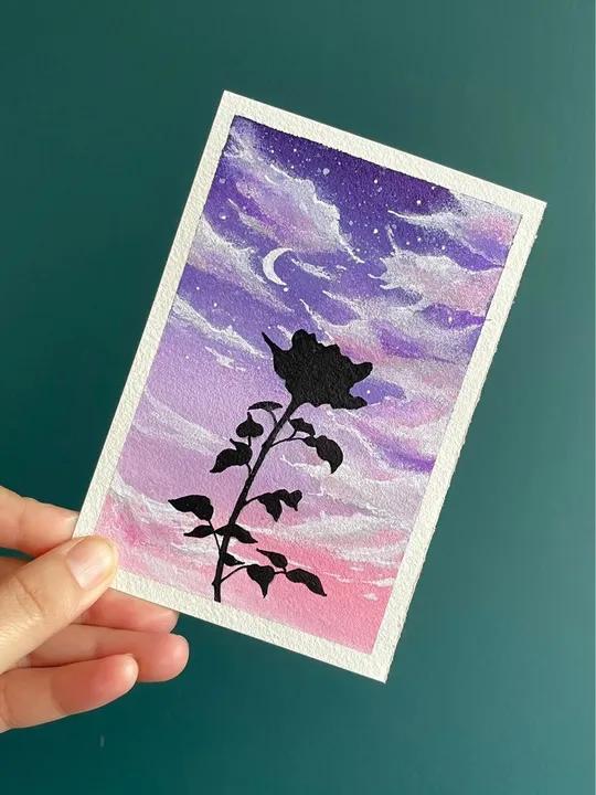 这幅画送给11月过生日的天蝎座～～100张丙烯马克笔小画打卡第47张。丙烯马克笔 画画 一