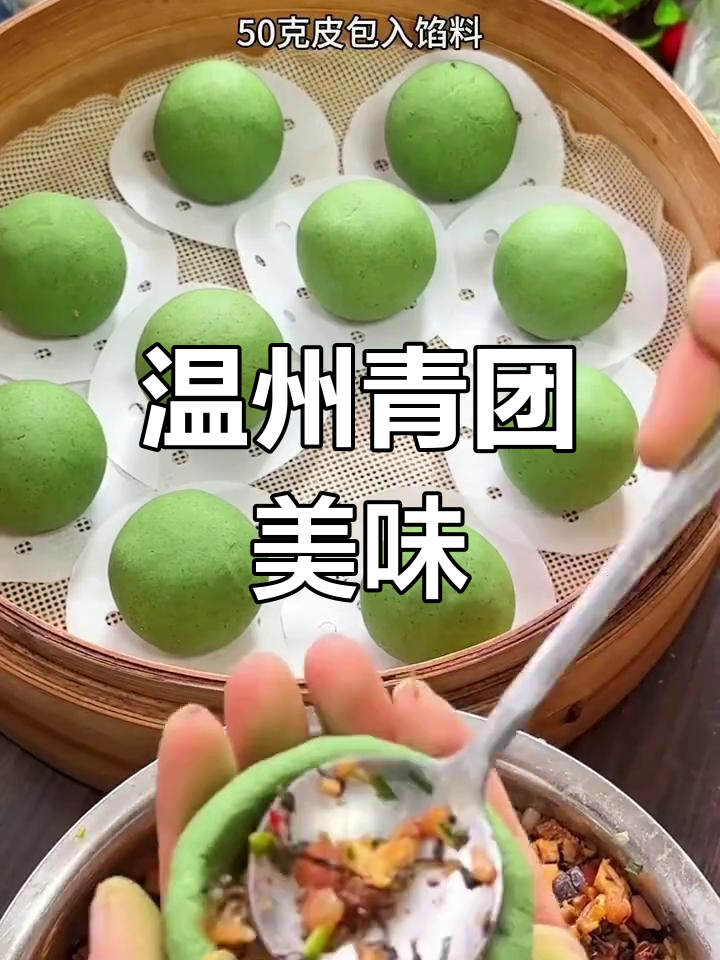 浙江青团,口味多样,最爱咸菜肉丁萝卜丝!