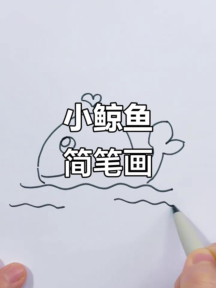 30秒学会画小鲸鱼,简单又可爱!