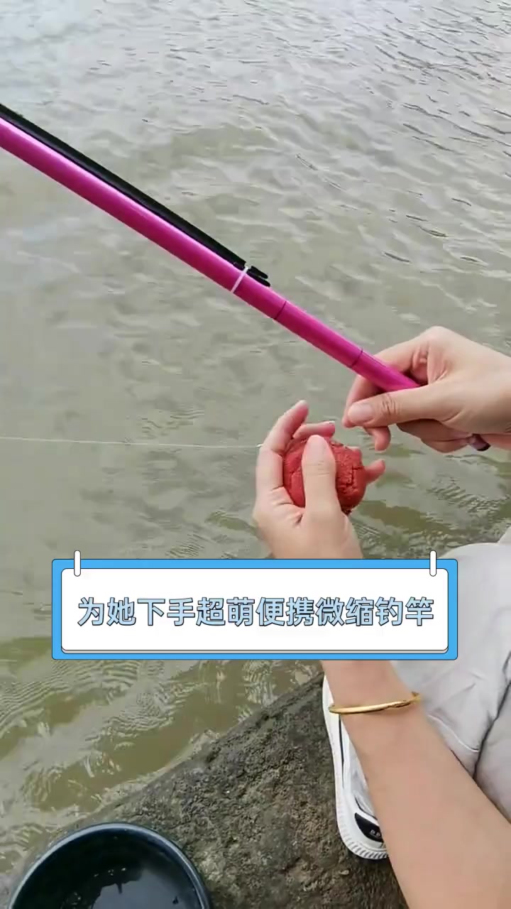 为她下手超萌便携微缩钓竿