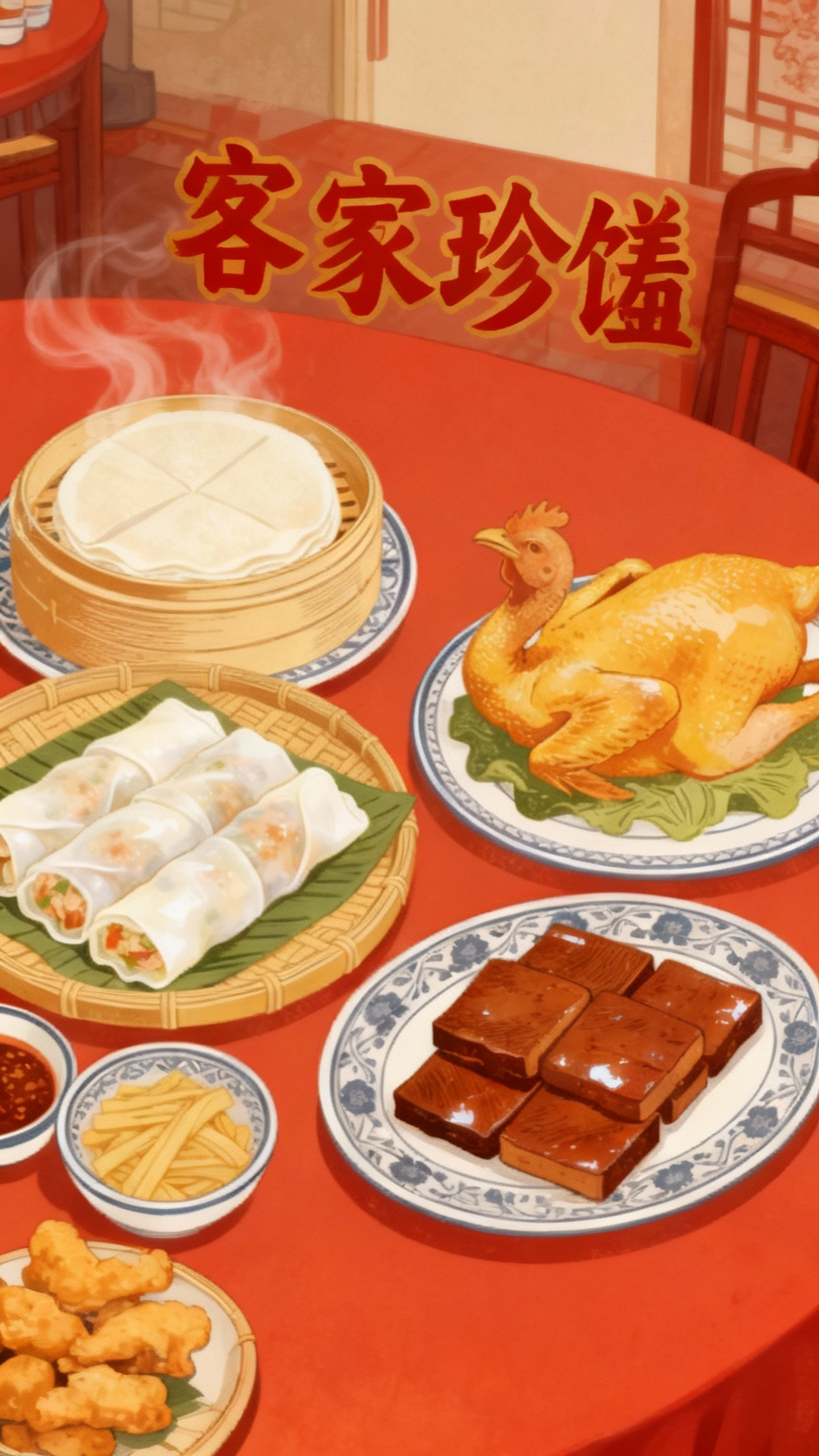 长汀美食:河田鸡与豆腐干