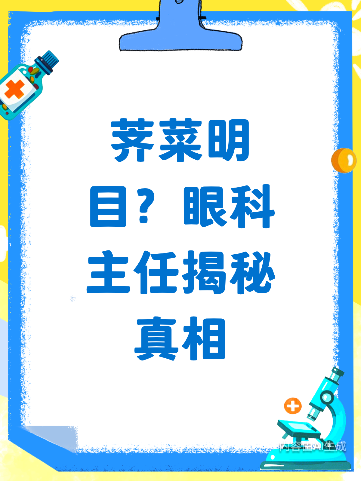 吃荠菜真能明目?眼科主任揭秘其营养价值