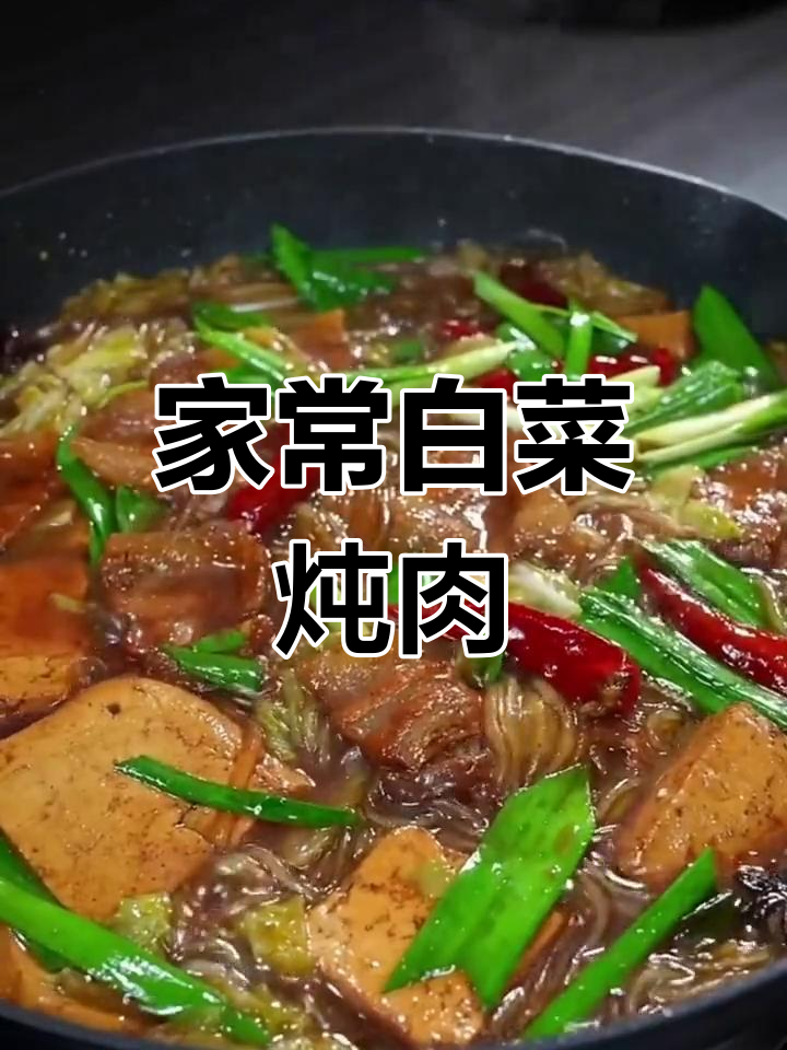 白菜猪肉炖粉条,家常味十足,吃上一口停不下来