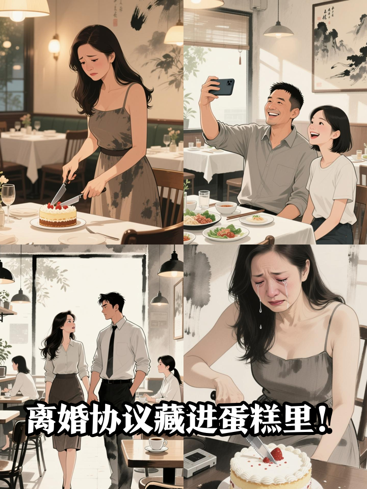 结婚纪念日切蛋糕，她抖出藏了十年的离婚协议