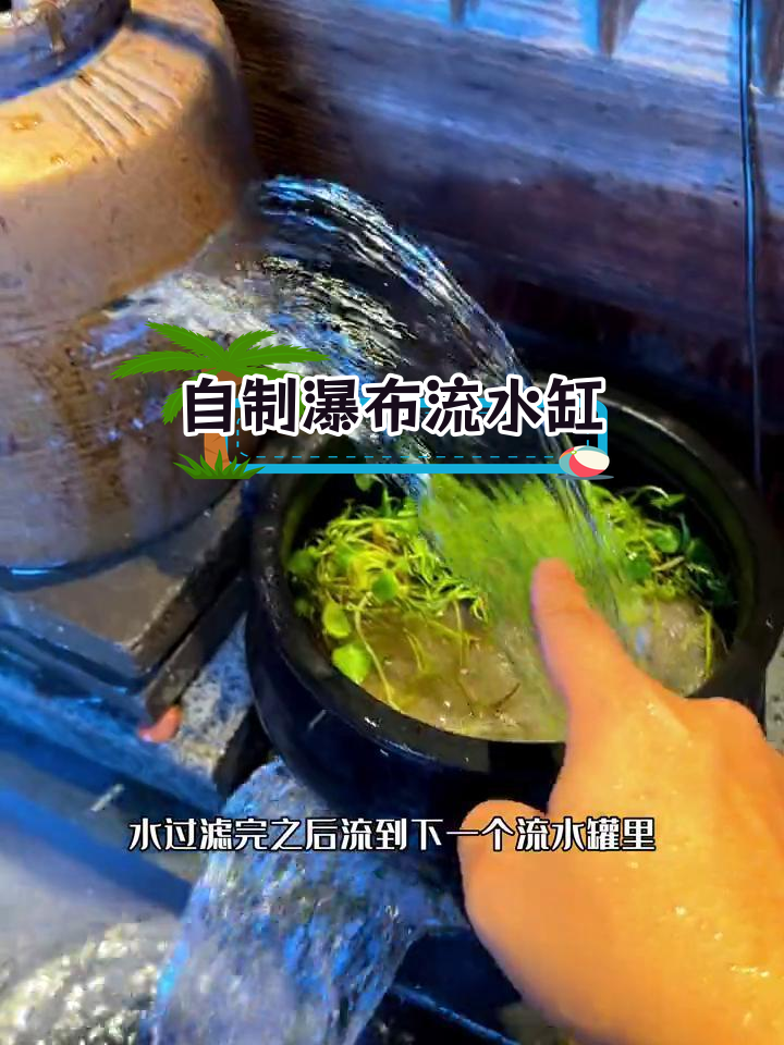 制作瀑布流水鱼缸,打造美观实用生态景观