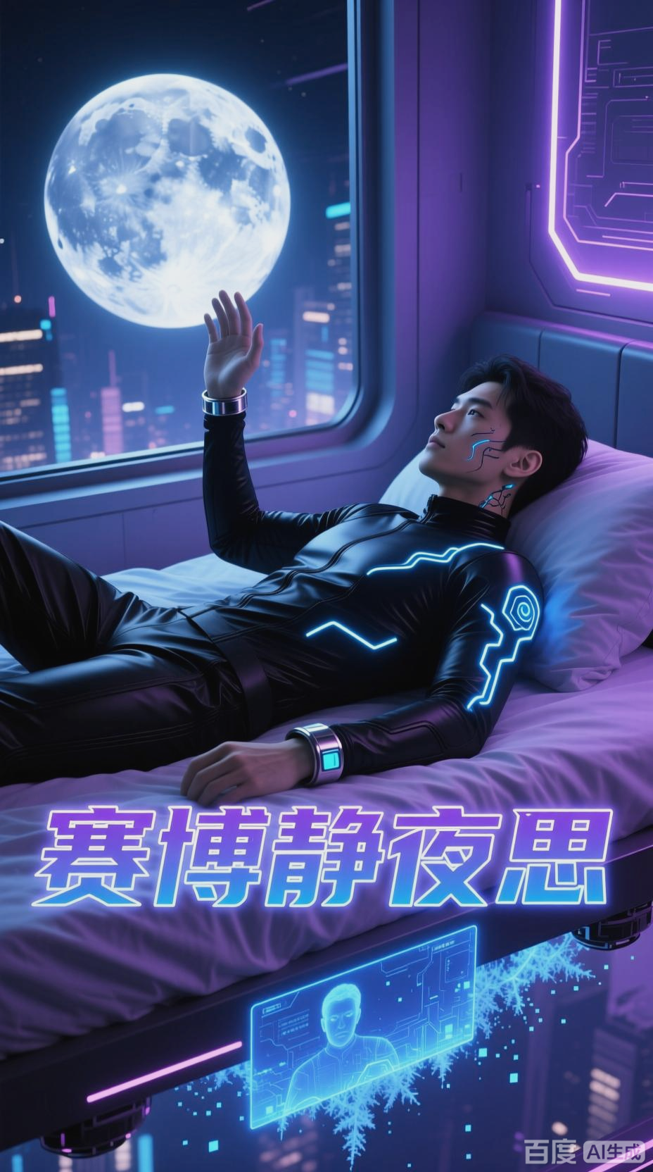 赛博朋克下的《静夜思》