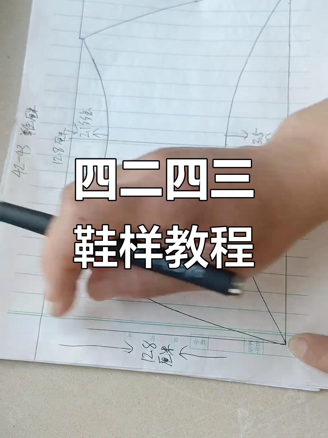 手工鱼嘴拖鞋制作教程，四二四三鞋样尺寸详解