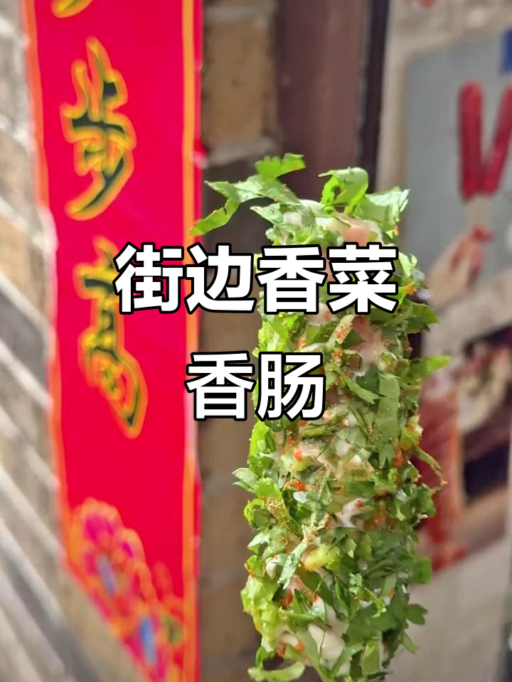 福州街头偶遇香菜香肠,4块钱一根超值美味!