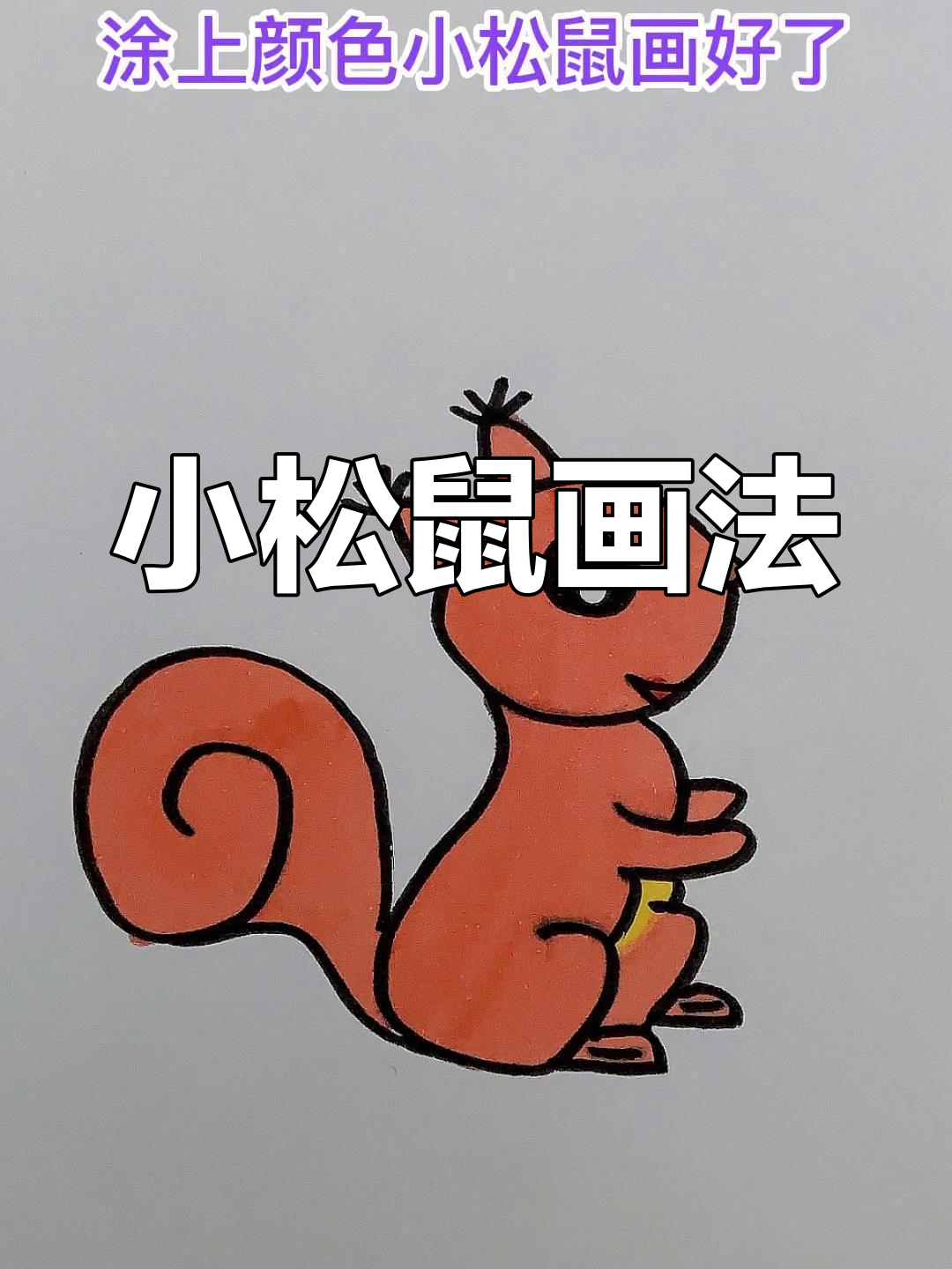 简单小松鼠简笔画教程