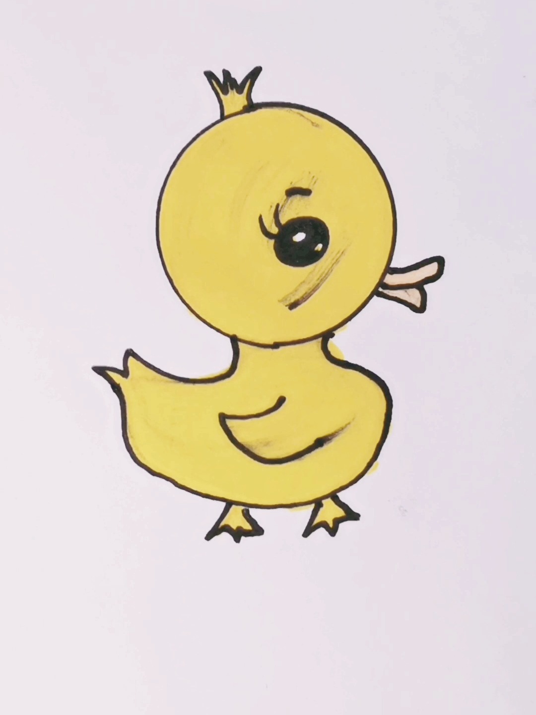 丑小鸭简笔画