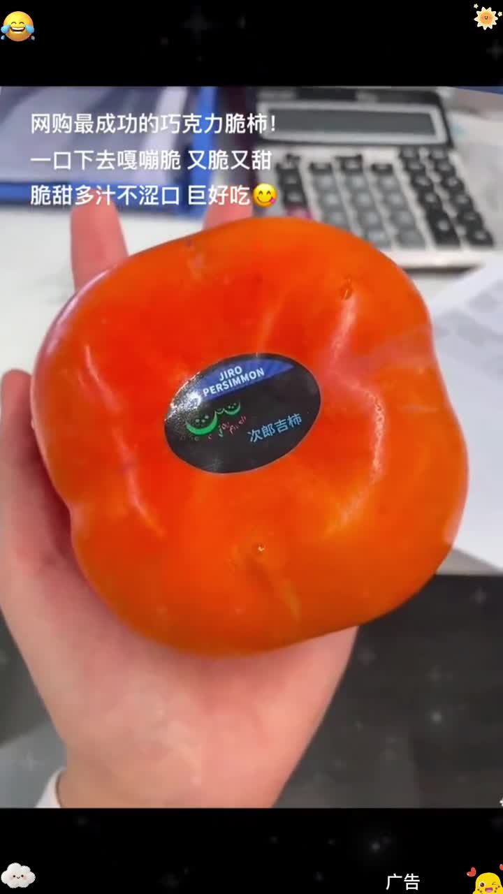 谁研究的巧克力脆柿啊！怎么会这么好吃又脆又甜又多汁！咬一口嘎嘣脆，甜到心坎里，完全不涩口！