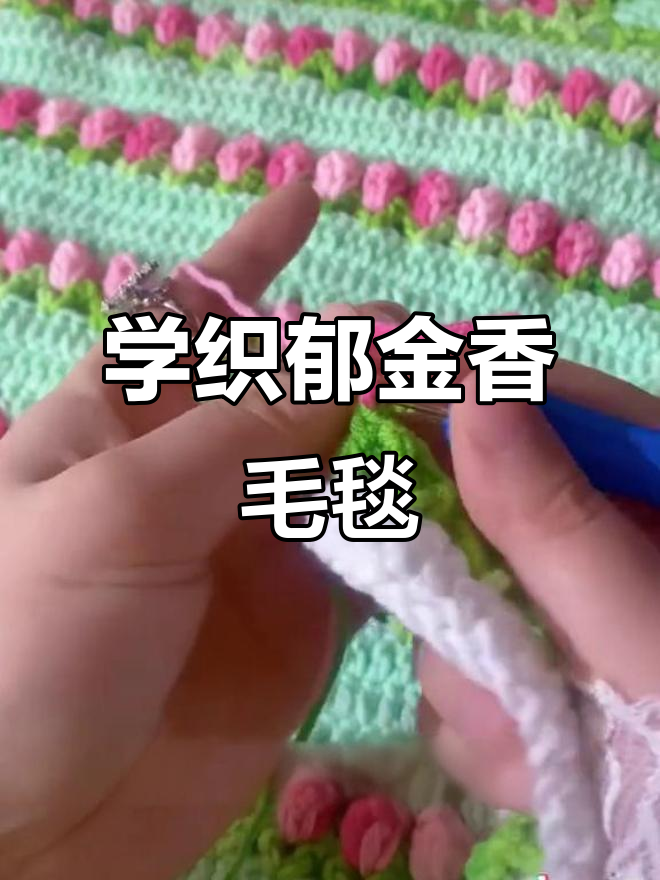 零基础学钩针,轻松编织郁金香毛毯
