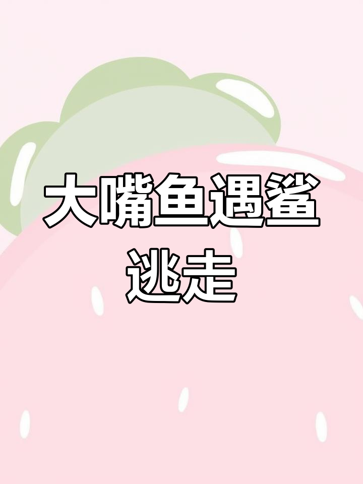 大嘴鱼遭遇鲨鱼,吓得赶紧逃跑!