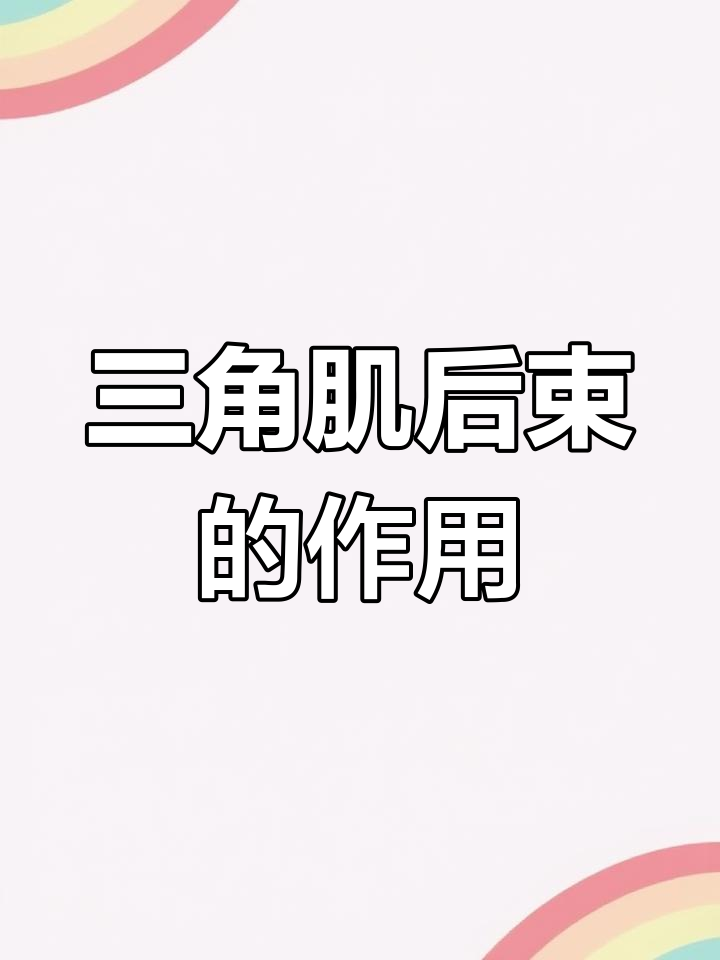 肩关节伸展的肌肉解剖与功能