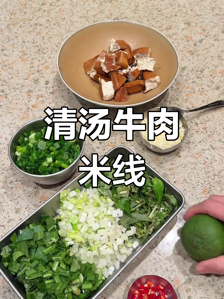 傣味清汤牛肉米线,炖出满满一锅美味