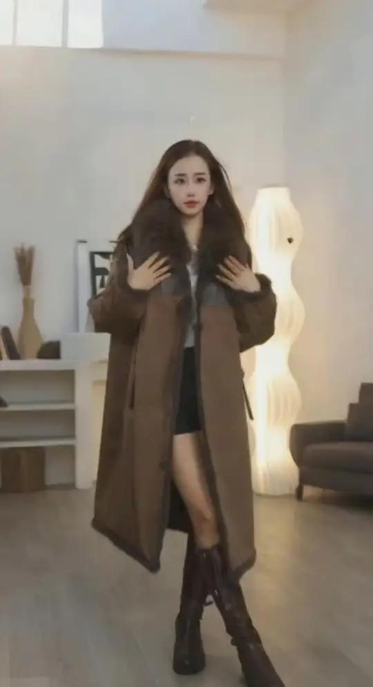 #视频同款皮毛派克服#时尚穿搭