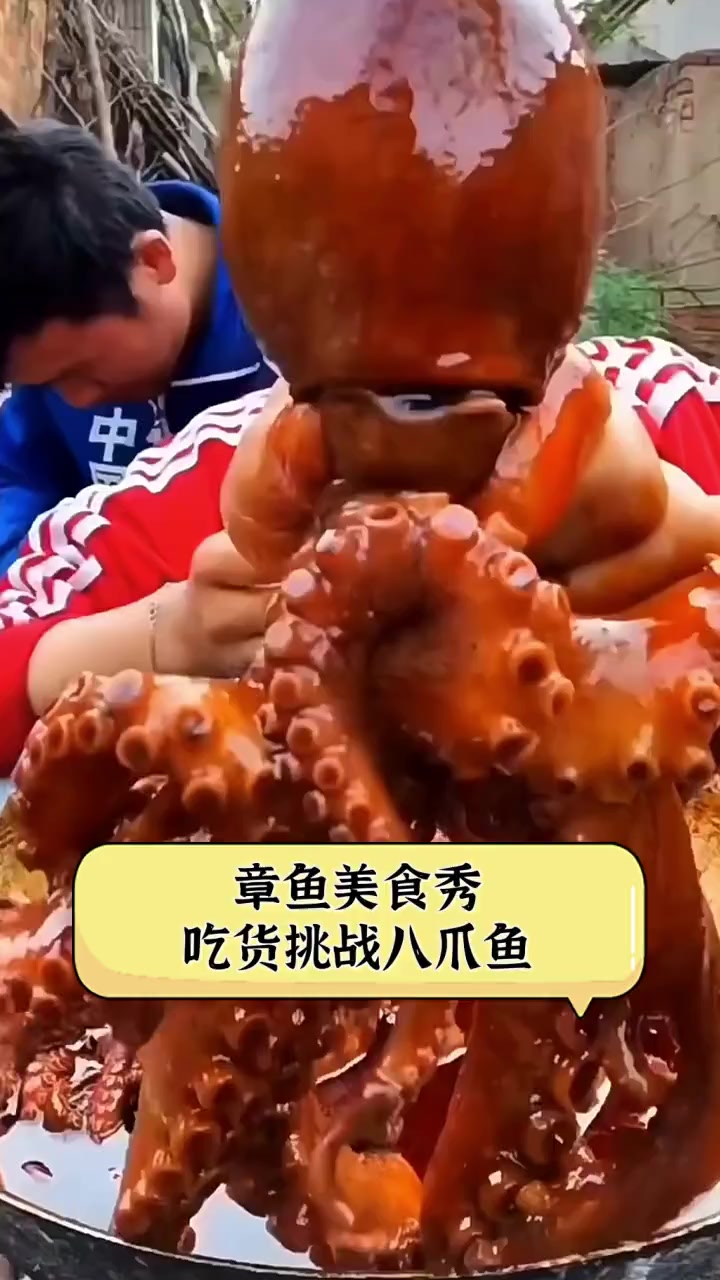 章鱼美食秀,吃货挑战八爪鱼