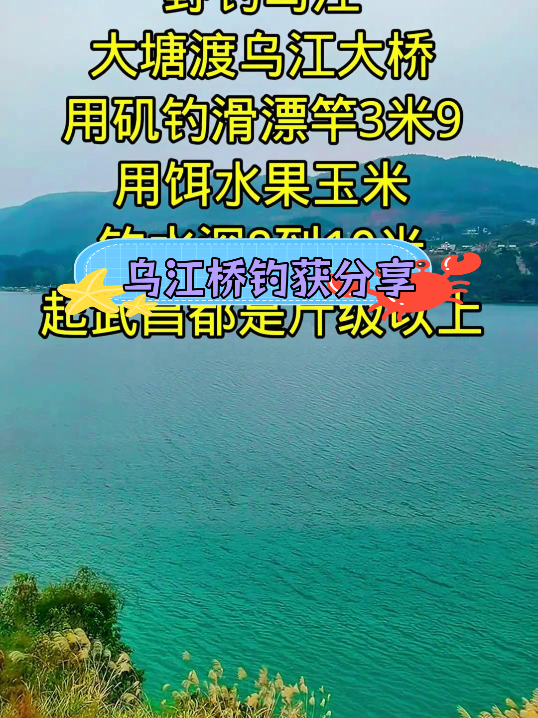 乌江大桥钓鱼攻略,武昌鱼与罗非鱼的收获