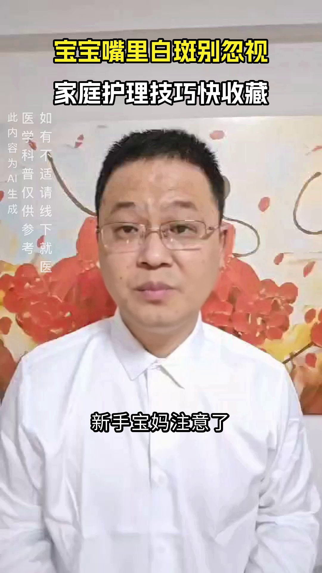 宝宝鹅口疮?家庭护理这样做