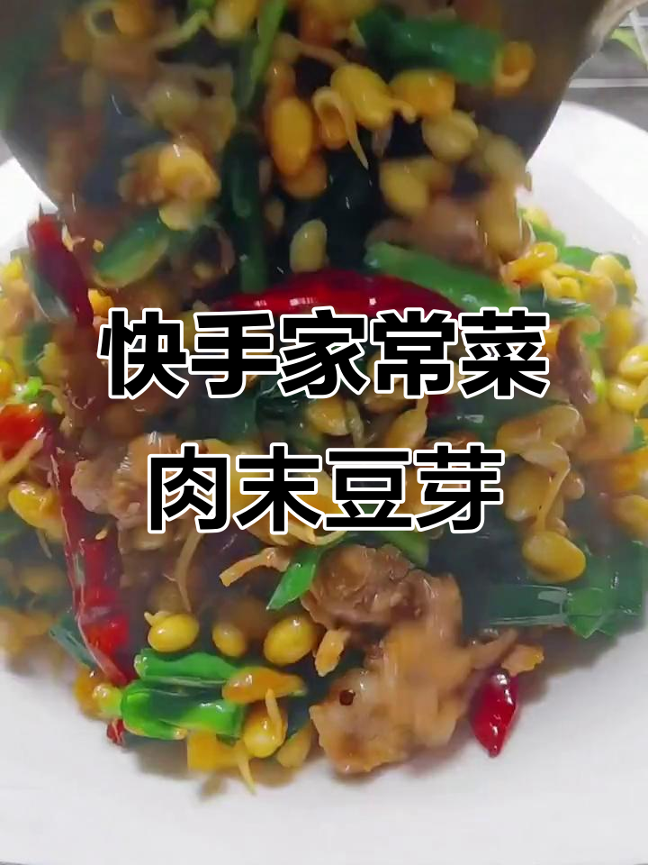 营养美味肉末豆芽炒韭菜，简单又下饭