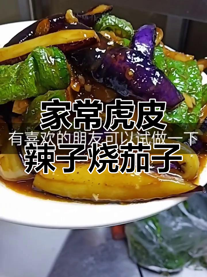 简单家常虎皮辣椒烧茄子,轻松学会这道下饭美味