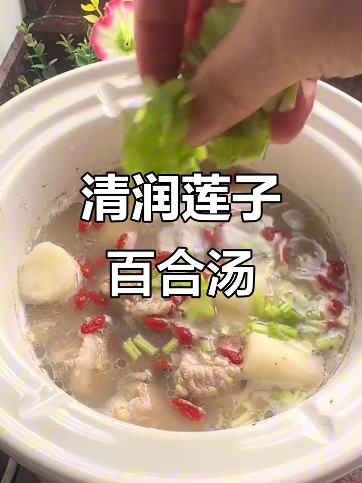 莲子百合汤，清甜又营养，粉糯口感让人无法抗拒