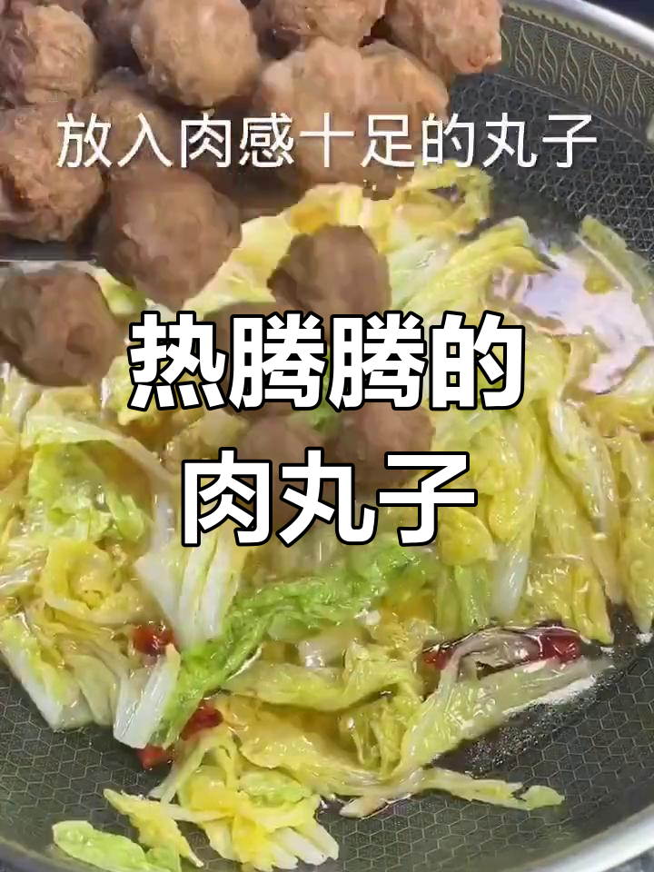 猪肉丸炖白菜粉条,汤汁浓郁口感十足