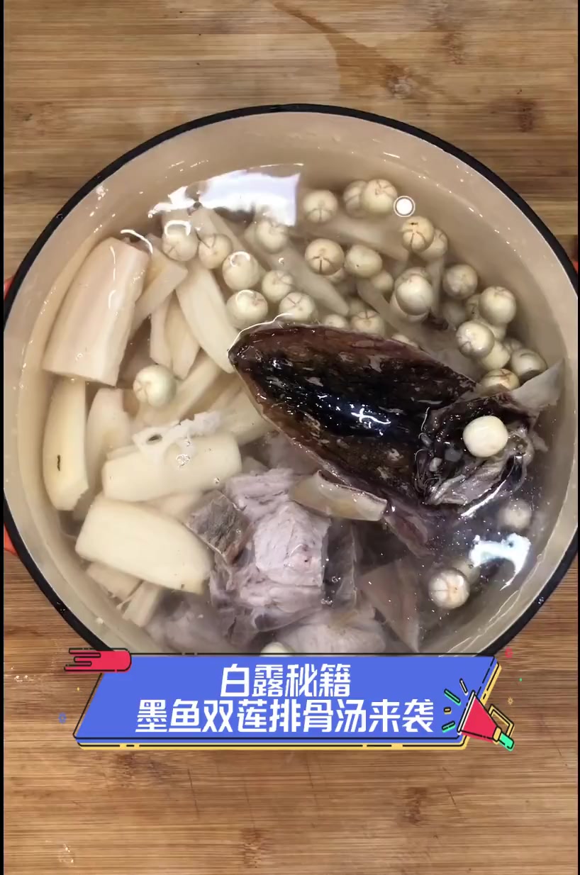 白露秘籍,墨鱼双莲排骨汤来袭