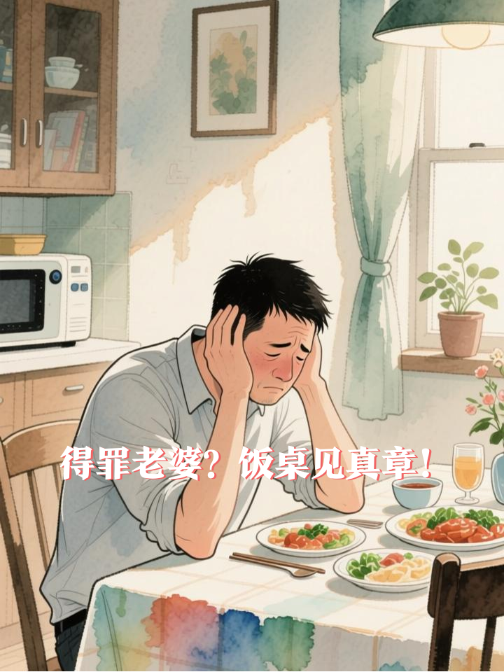 和老婆吵架后,他的晚餐一天比一天惨,最后竟然……