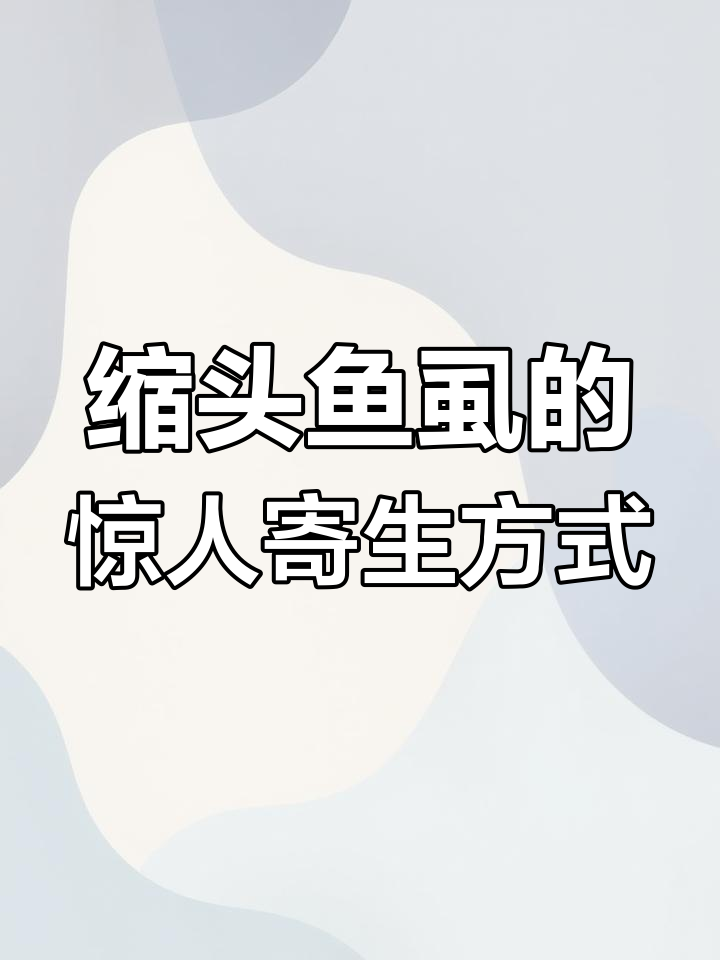 缩头鱼虱:从吃掉舌头到共生,神奇寄生虫如何与宿主共存?