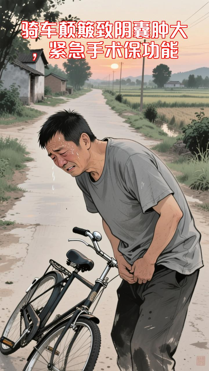 男子骑车颠破鸡蛋大囊肿狂流绿鼻涕(大参考)