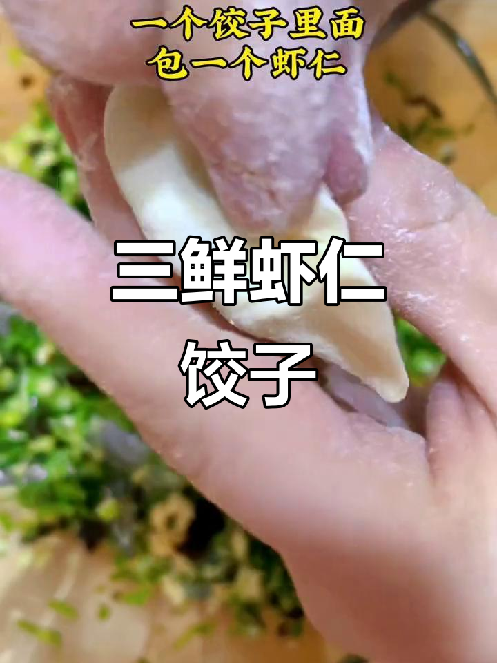 年三十必吃三鲜虾仁水饺，韭菜木耳豆腐搭配超美味