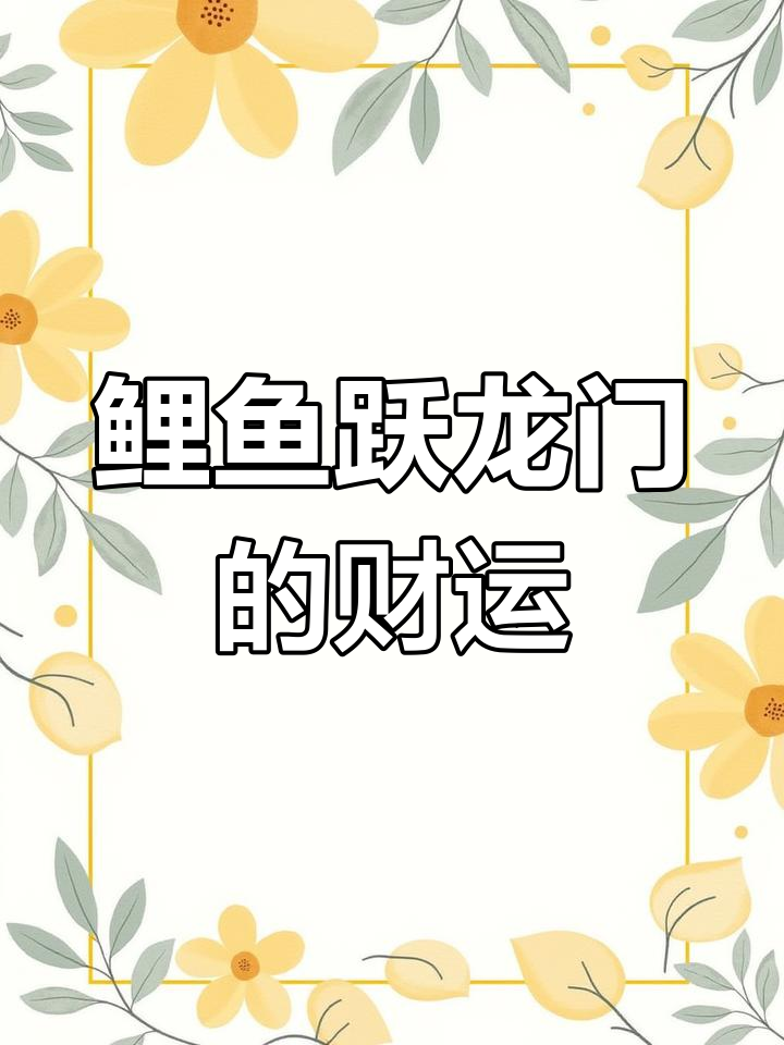 鲤鱼跃龙门,财富滚滚来:传统年画中的吉祥寓意