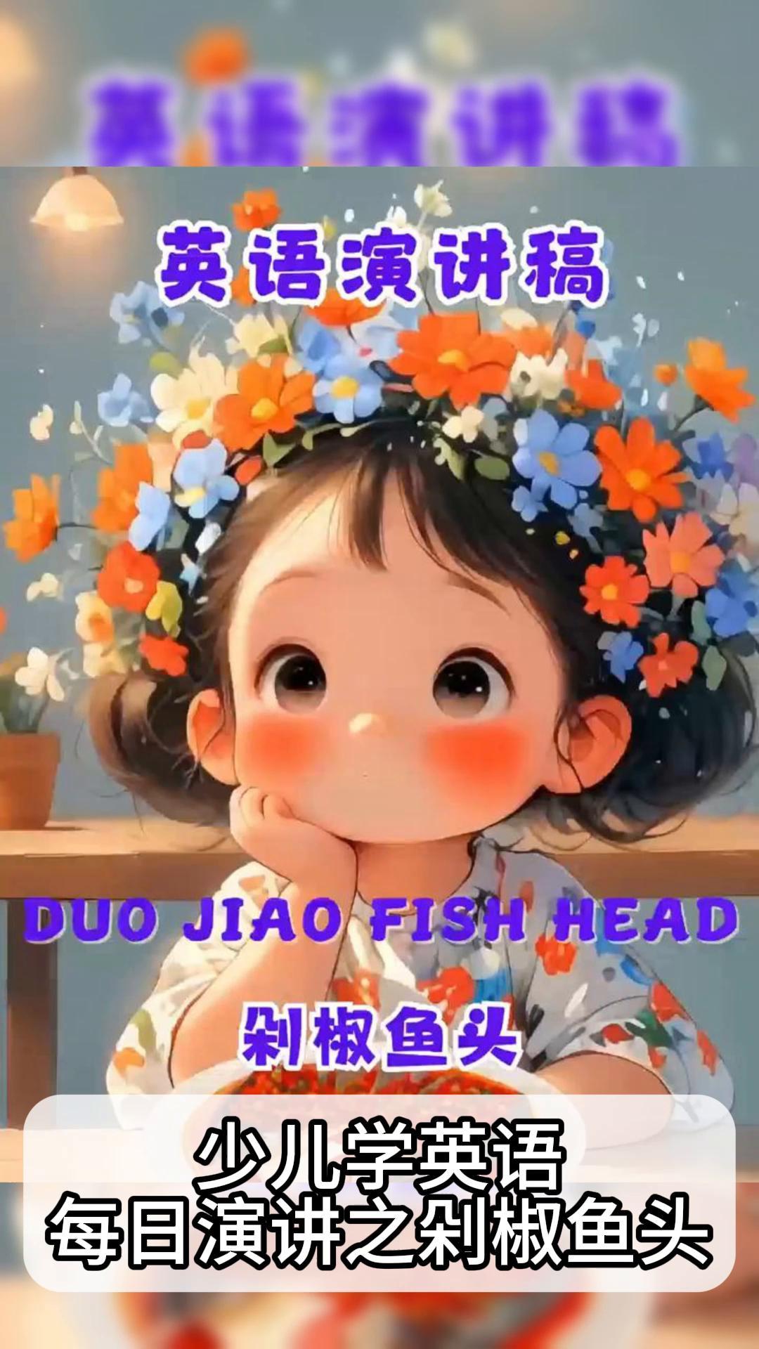 少儿学英语,每日演讲之剁椒鱼头