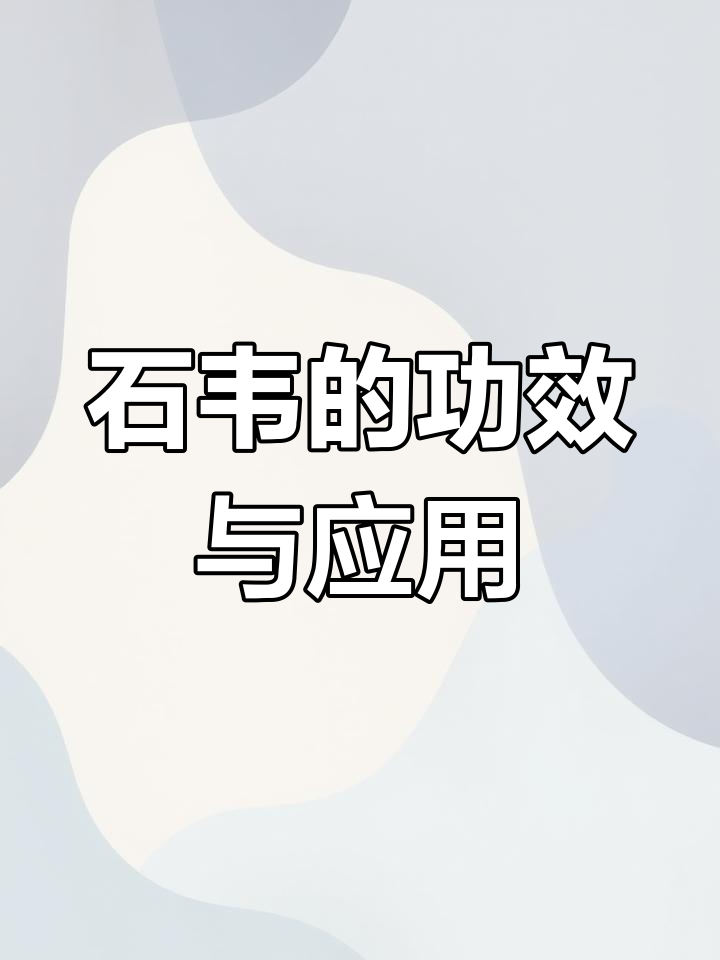 石韦的药用功效与用法