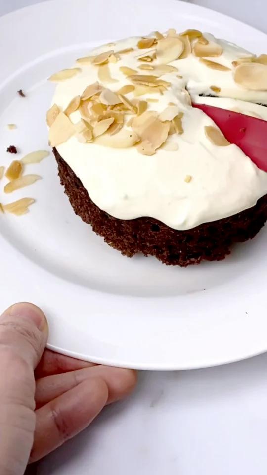 低碳生酮奶盖巧克力蛋糕,微波炉扁桃仁粉