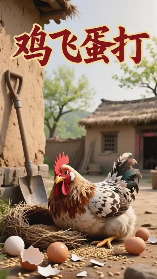 成语故事《鸡飞蛋打》