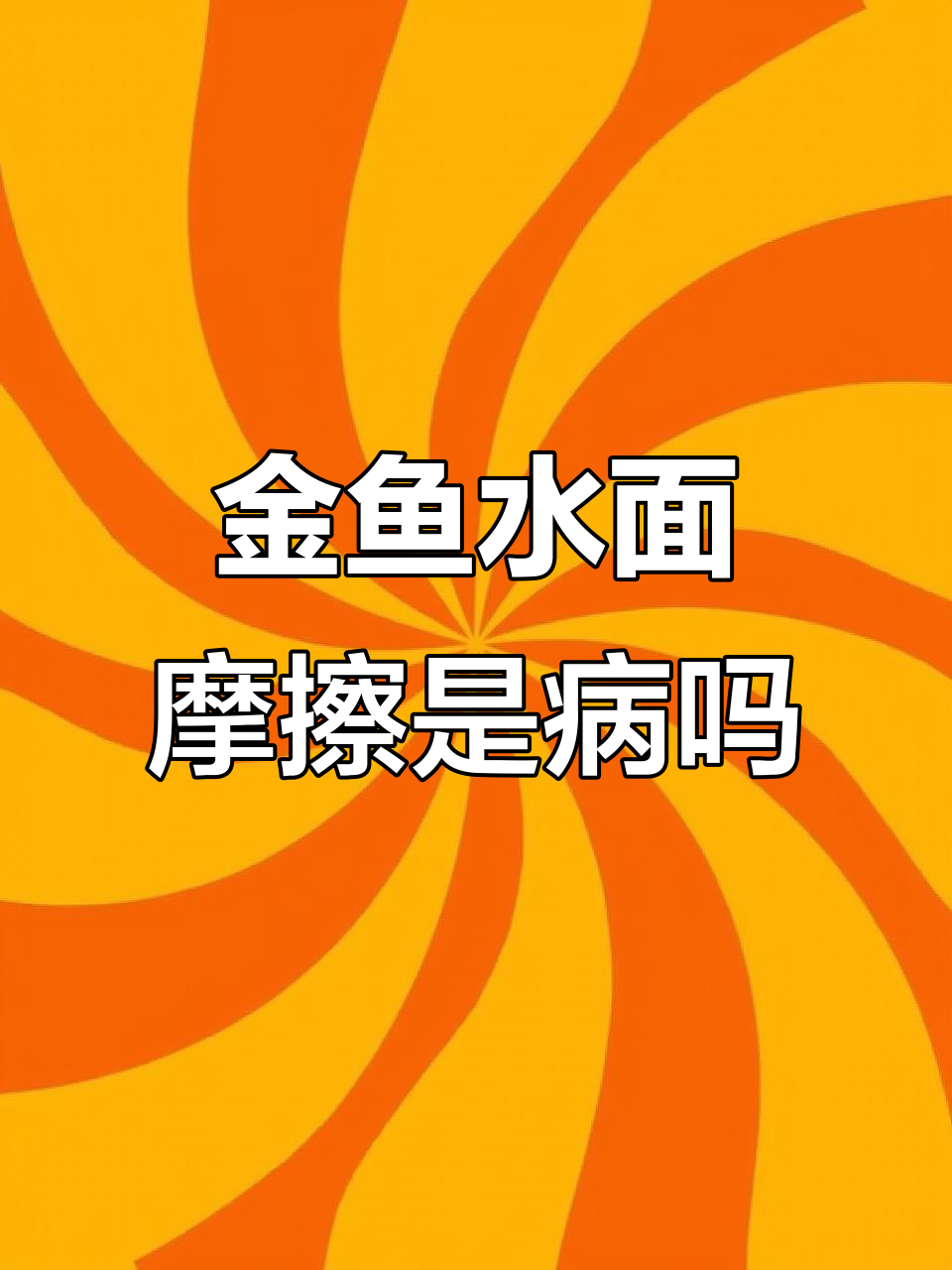 这只金鱼最近总在水面蹭来蹭去,是不是生病了?