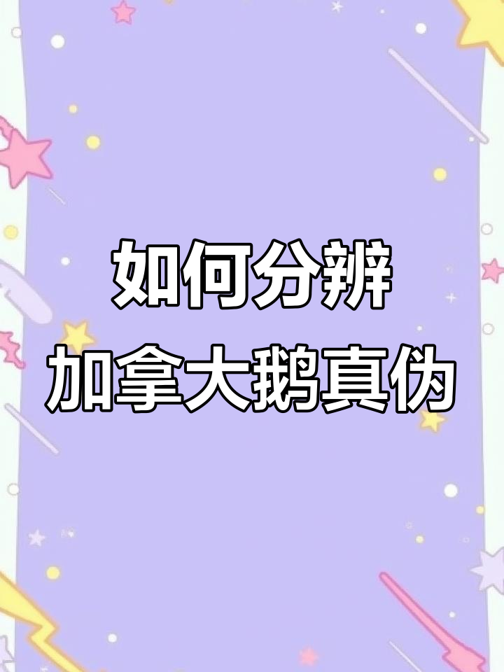 辨别加拿大鹅羽绒服真假,掌握这两招轻松搞定