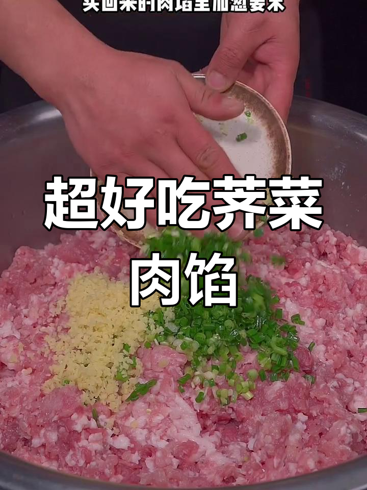 荠菜猪肉馅的绝佳做法,鲜香多汁,包饺子下丸子超美味