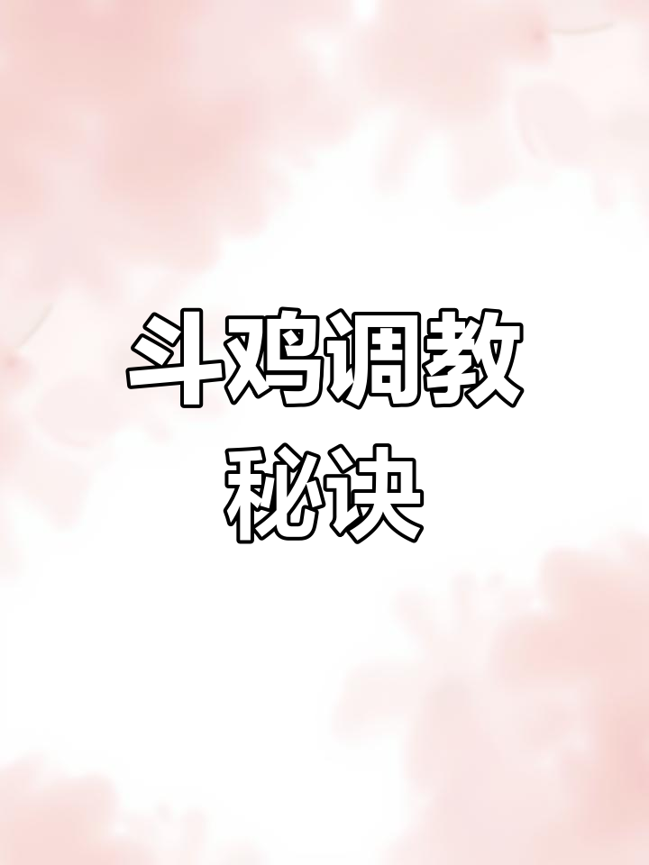 斗鸡与土鸡差异大,如何训练才能让它们更出色?