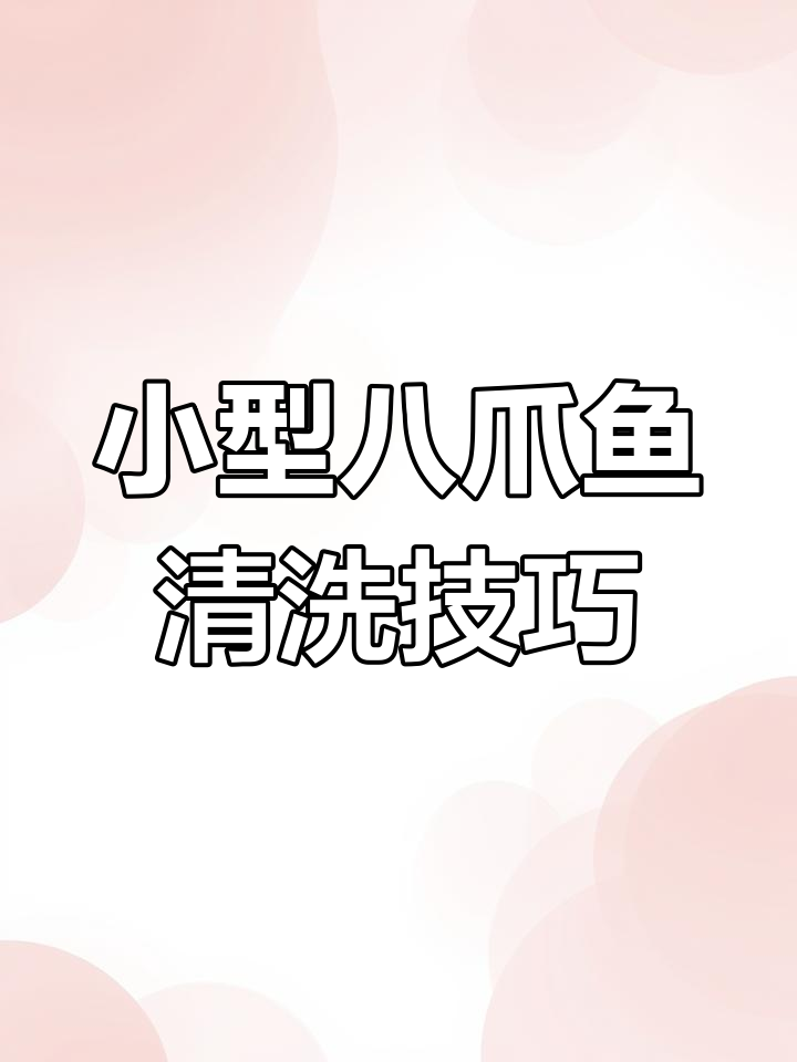 轻松清理小迷你八爪鱼,步骤简单又省事