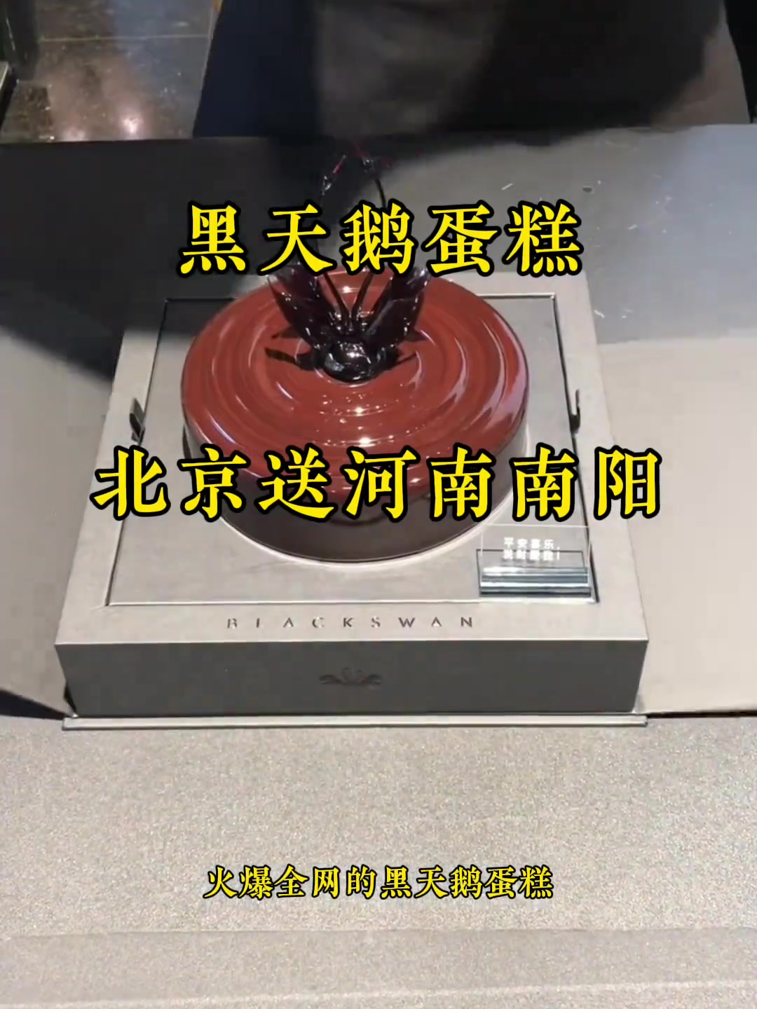火爆全网的黑天鹅蛋糕从北京坐高铁送河南南阳,来回路费就1000多