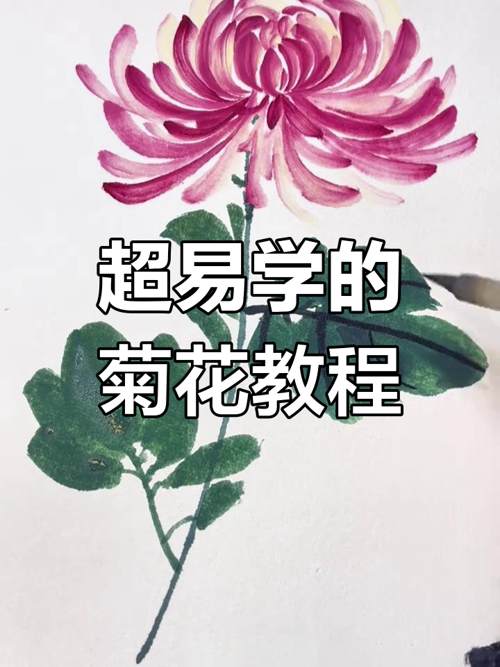 简单步骤教你画菊花,国画初学者必学技巧