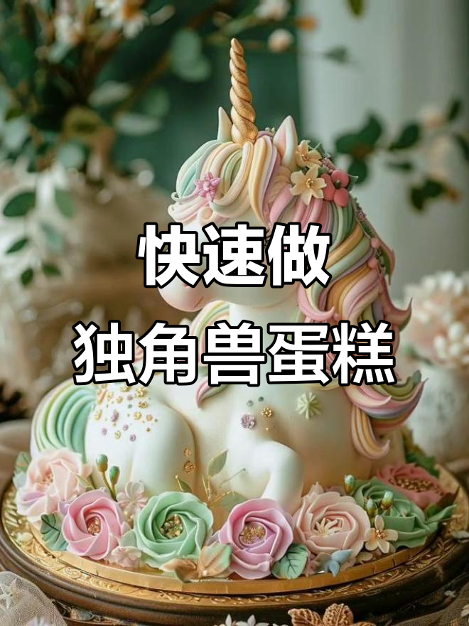 一分钟搞定独角兽生日蛋糕,简单又好看!