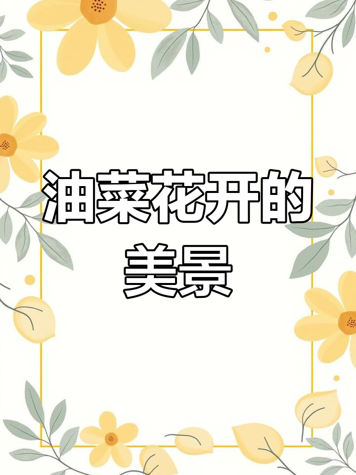 油菜花盛开,美景如画,热情似火
