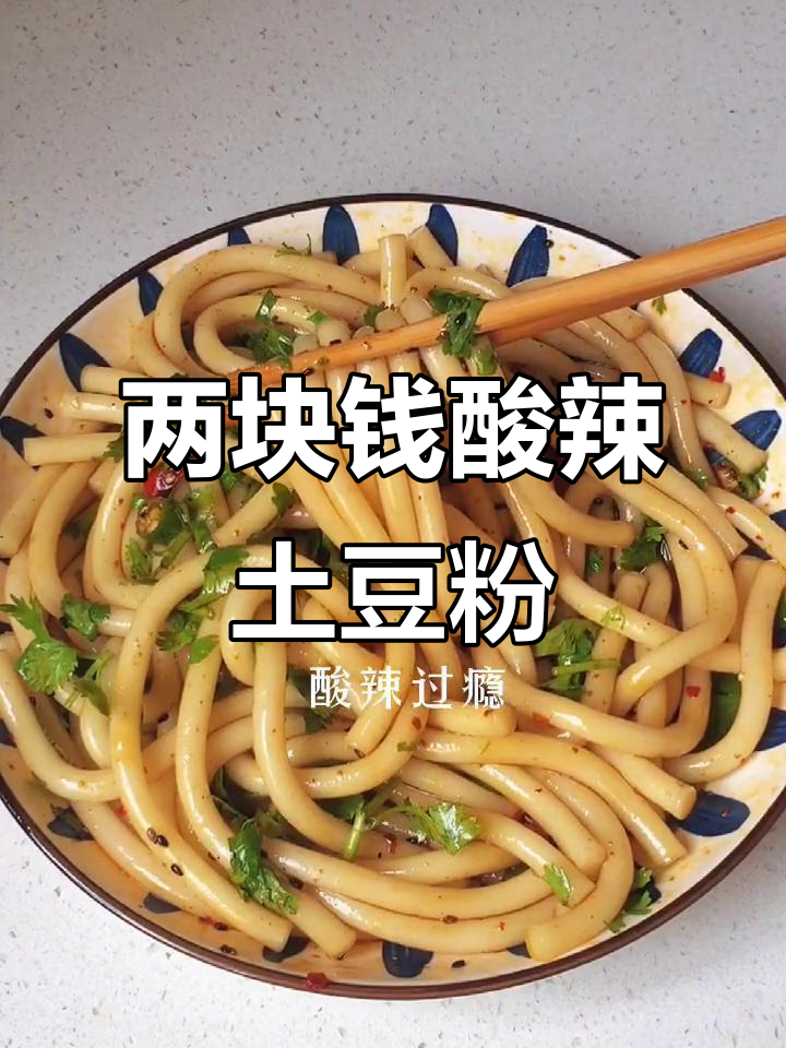 只需两块钱,酸辣土豆粉轻松搞定!Q弹顺滑让你泪流满面