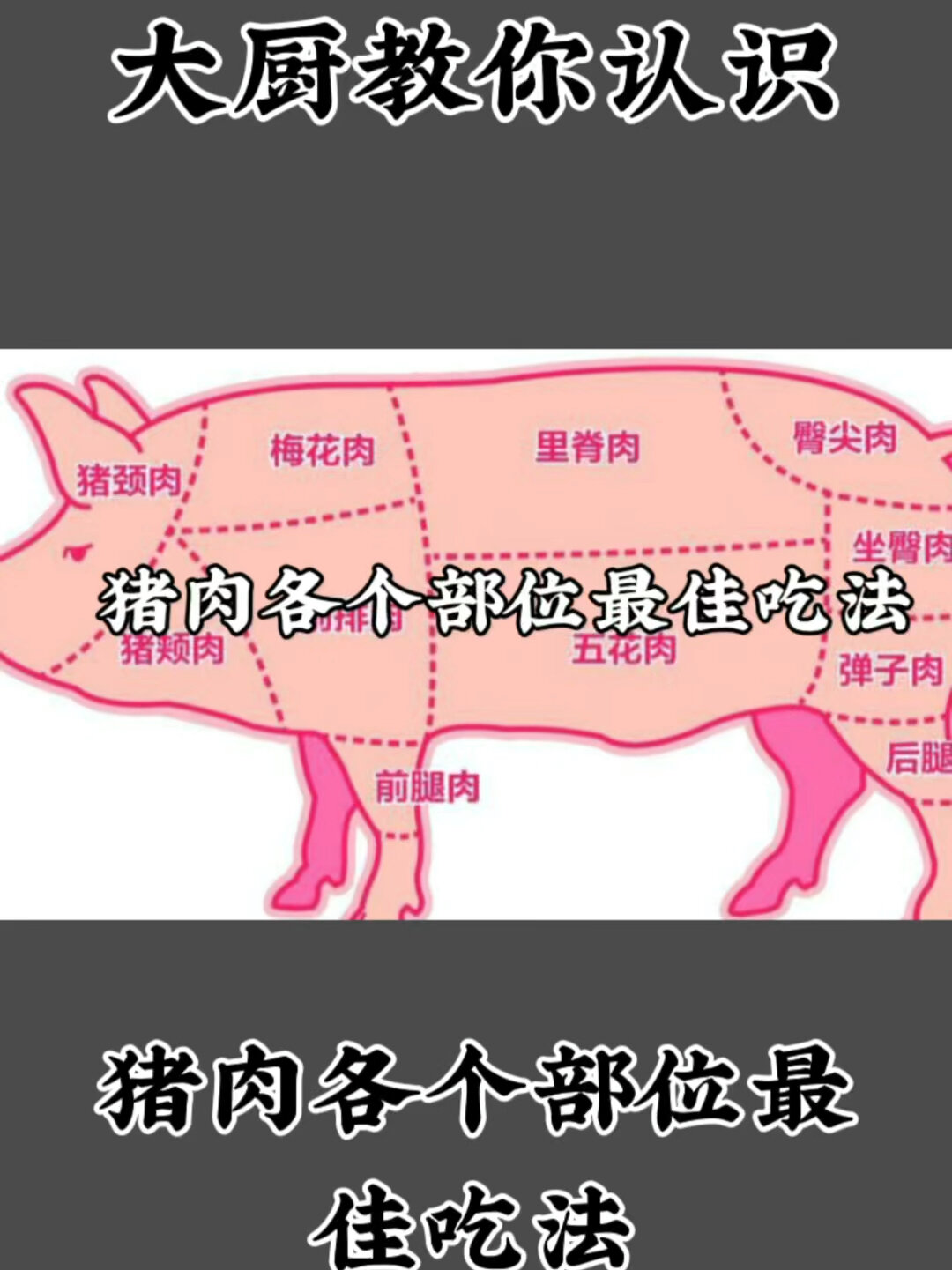 教你认识猪肉各个部位,不同部位不一样吃法