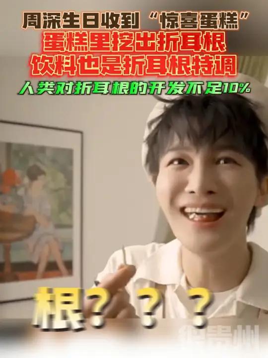 周深生日收到“惊喜蛋糕”!蛋糕里挖出折耳根,饮料也是折耳根特调,人类对折耳根的开发不足10